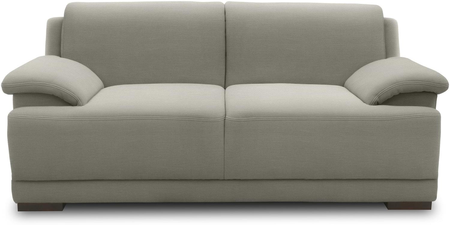 DOMO Collection Telos 2er Boxspringsofa, Sofa mit Boxspringfederung, Zeitlose Couch mit breiten Armlehnen, 186x96x80 cm, Polstergarnitur in grau Bild 1