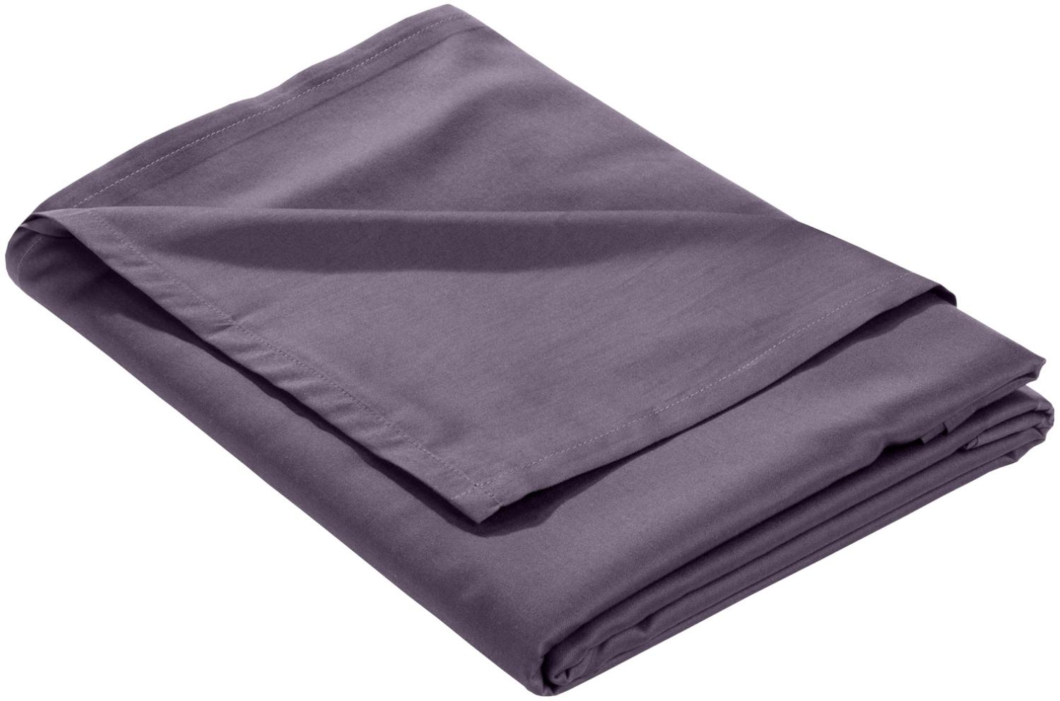 Mako Satin Bettlaken ohne Gummizug lila 240x280cm Bild 1