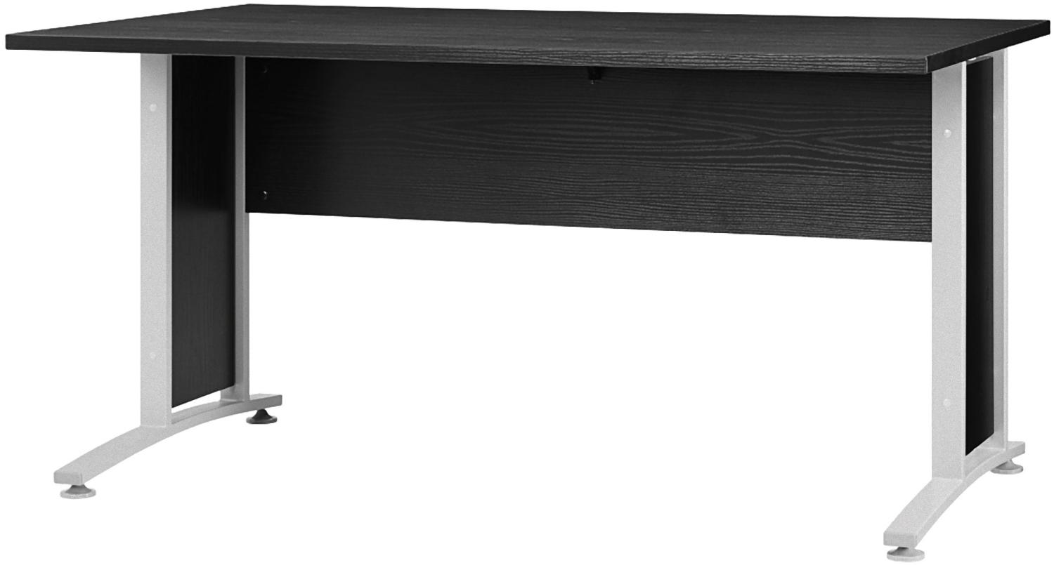 Prisme Schreibtisch, Esche Dekor schwarz, 150 x 74,5 x 80 cm Bild 1