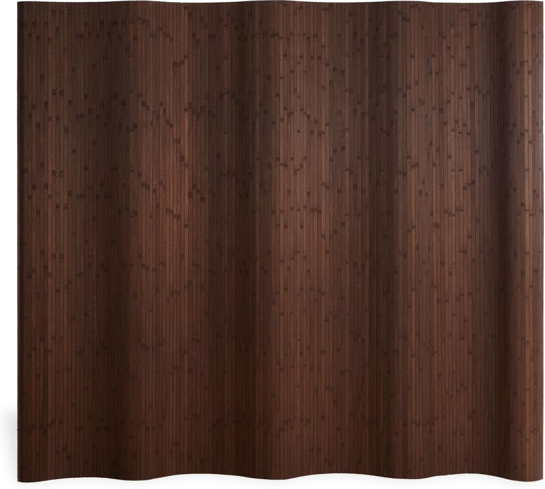 Homestyle4u Paravent Raumteiler, Bambus, dunkelbraun, 250 x 0,3 x 200 cm (BxTxH) Bild 1