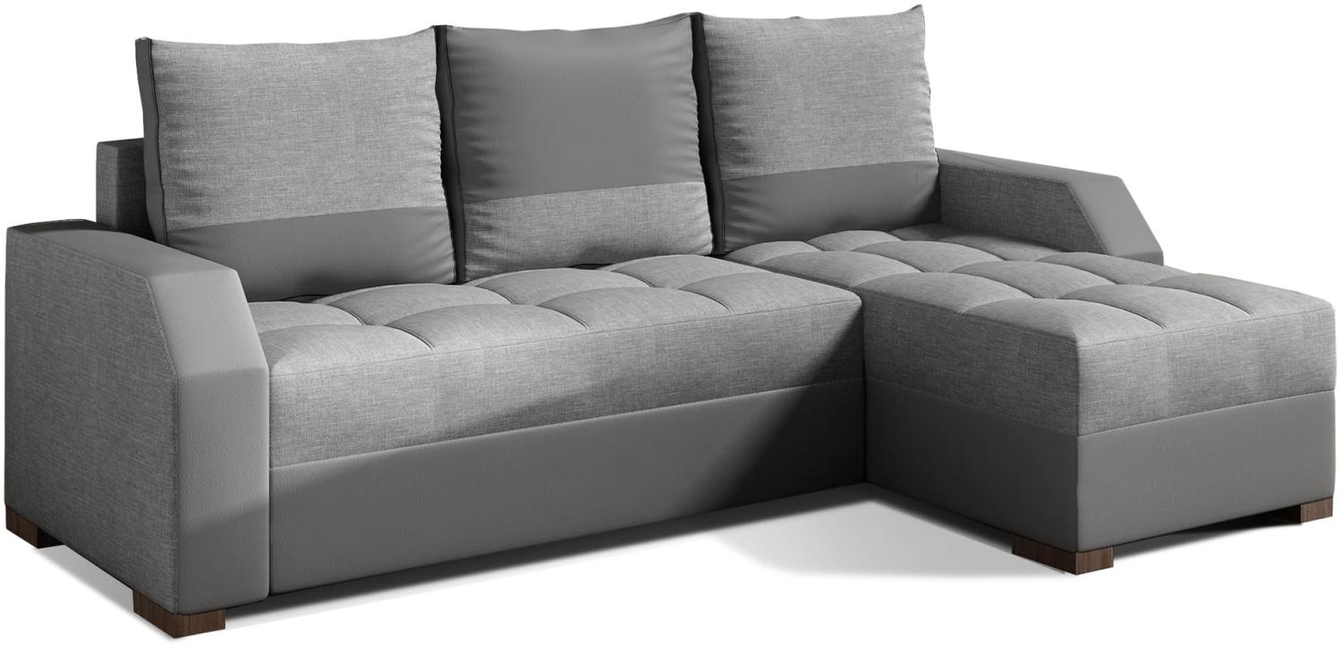 Sofa L-Form Aris-P beidseitig - mit Schlaffunktion - Grau Bild 1