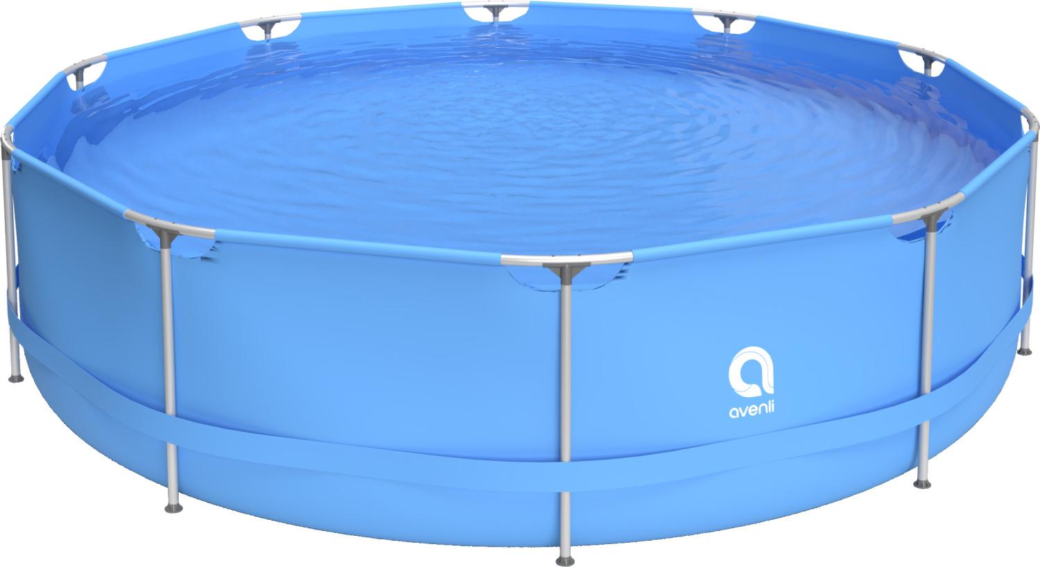 Avenli Frame Pool 360 x 76 cm, Aufstellpool rund, ohne Pumpe, blau Bild 1