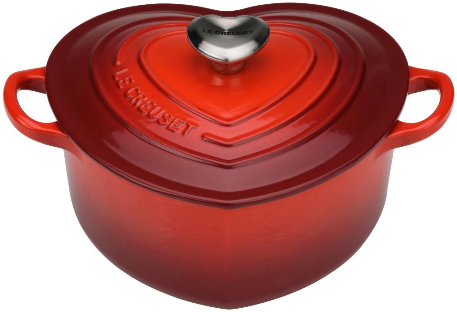 Herzbräter Kirschrot Gusseisen Le Creuset Bräter - GasBackofen geeignet, Spülmaschinengeeignet Bild 1