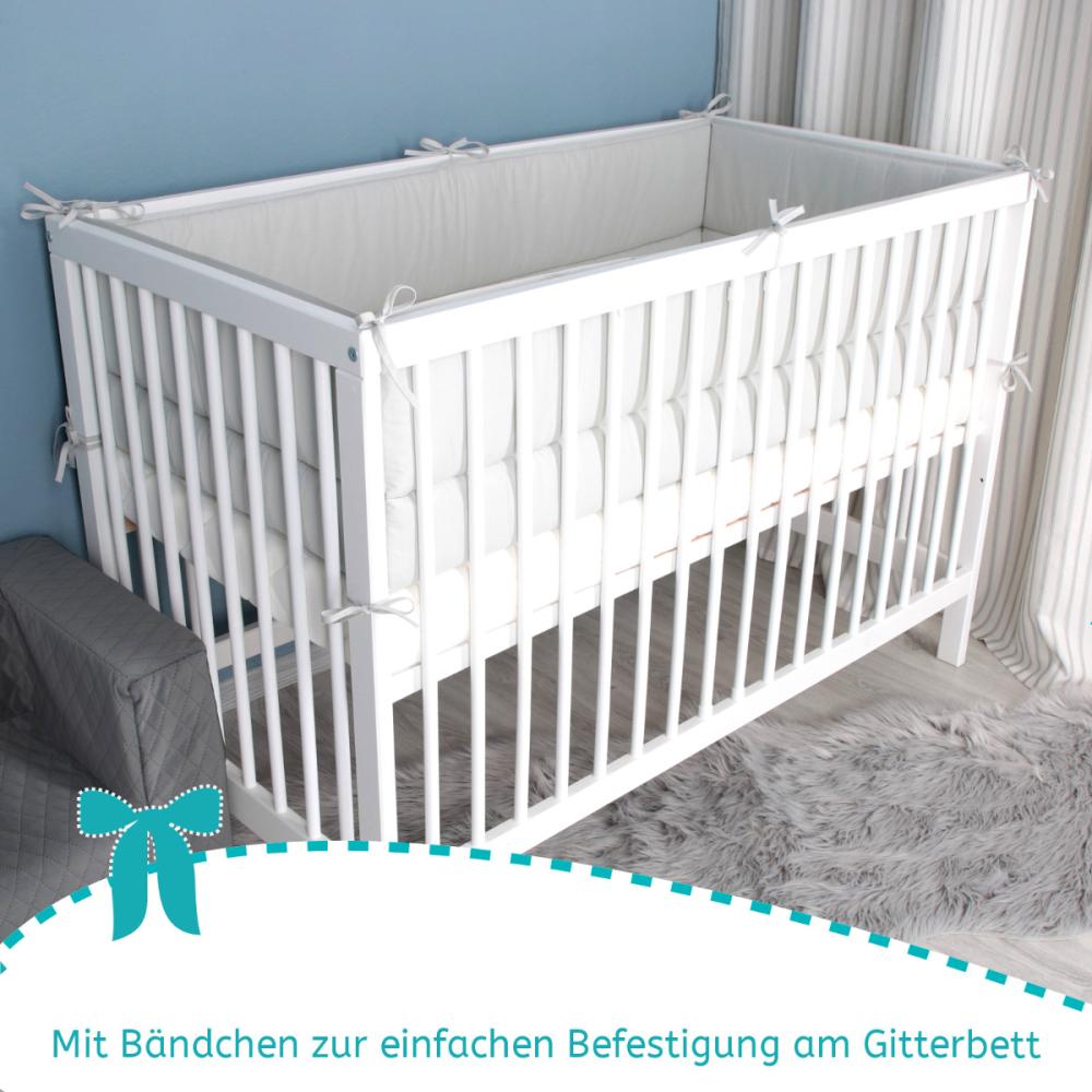 Bettnestchen Soft Nest für Kinderbetten 70 x 140 grau Bild 1