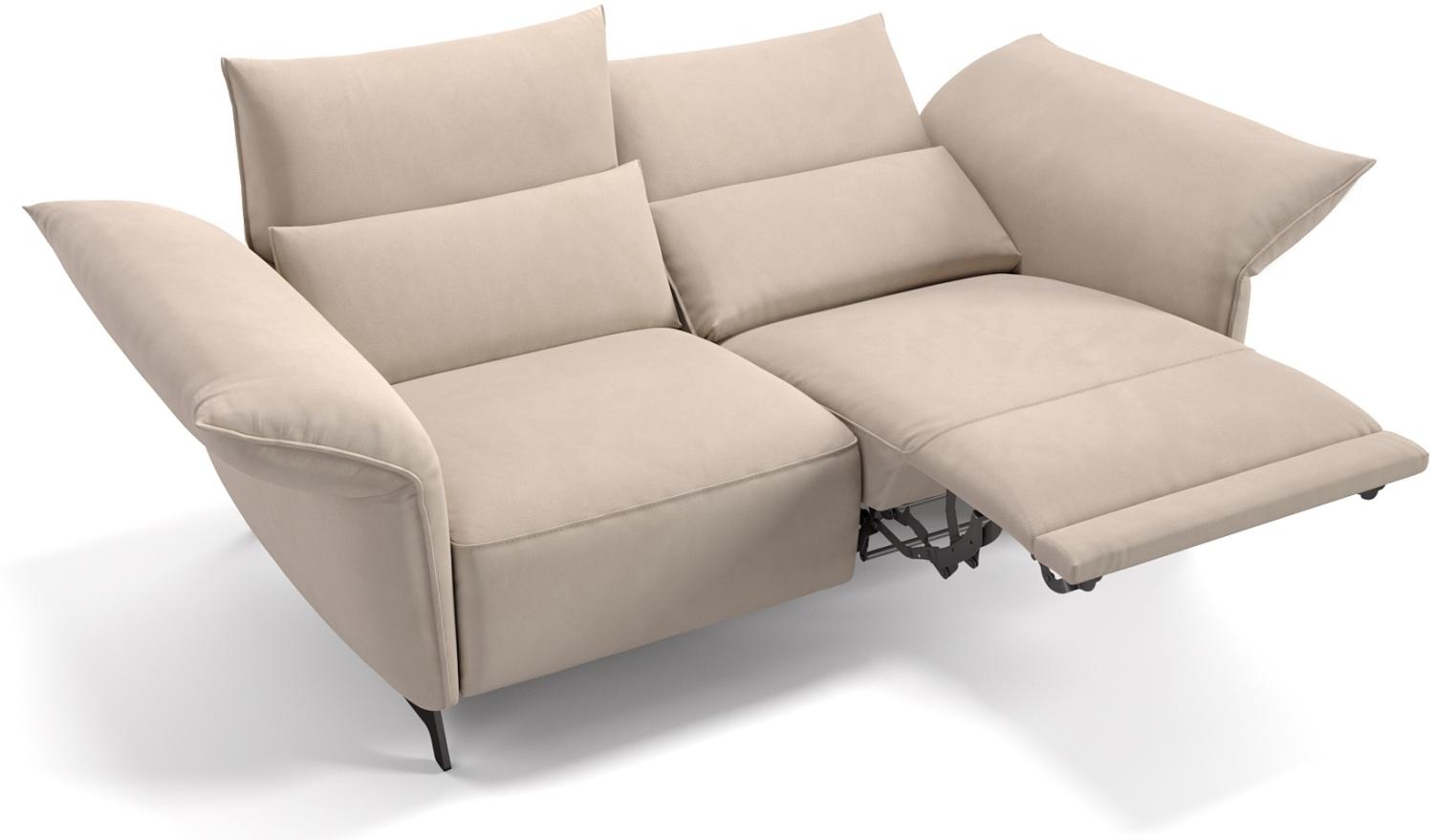 Sofanella Zweisitzer CUNEO Stoffsofa Funktionscouch Stoffcouch in Creme Bild 1