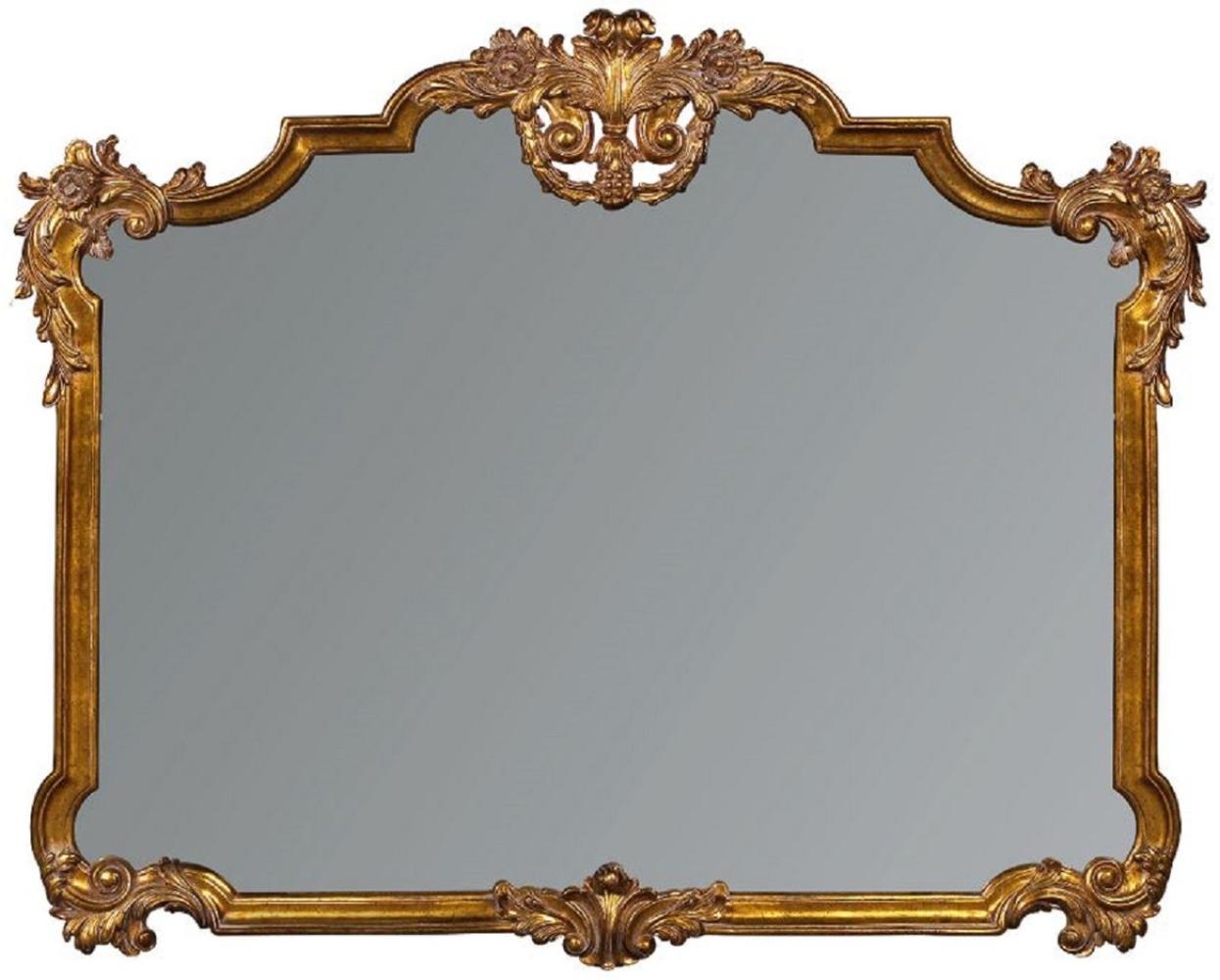 Casa Padrino Luxus Barock Spiegel Antik Gold - Prunkvoller Wandspiegel im Barockstil - Antik Stil Garderoben Spiegel - Wohnzimmer Spiegel - Barock Deko Accessoires Bild 1