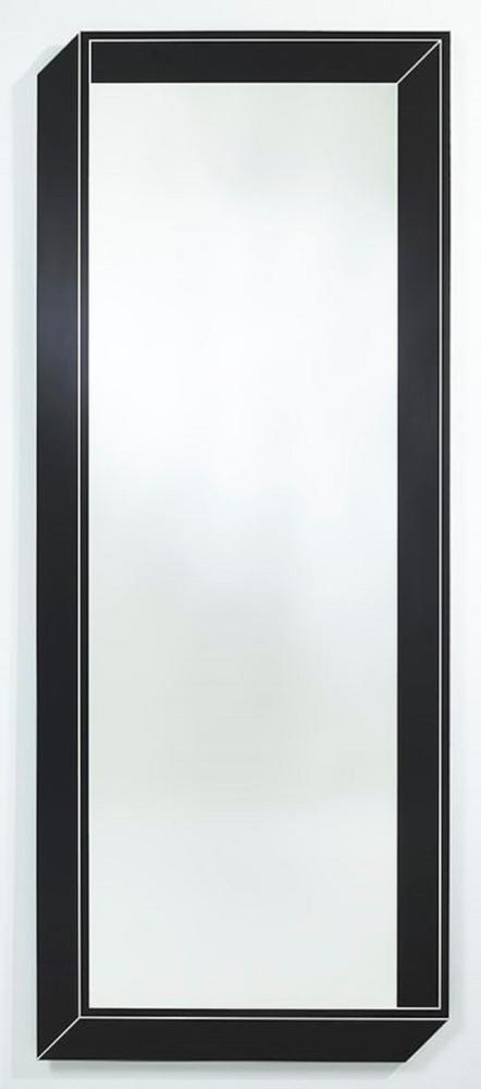 Casa Padrino Luxus Wandspiegel Schwarz 67 x 2,5 x H. 167 cm - Rechteckiger Spiegel mit 3D Optik Spiegelrahmen - Luxus Kollektion Bild 1