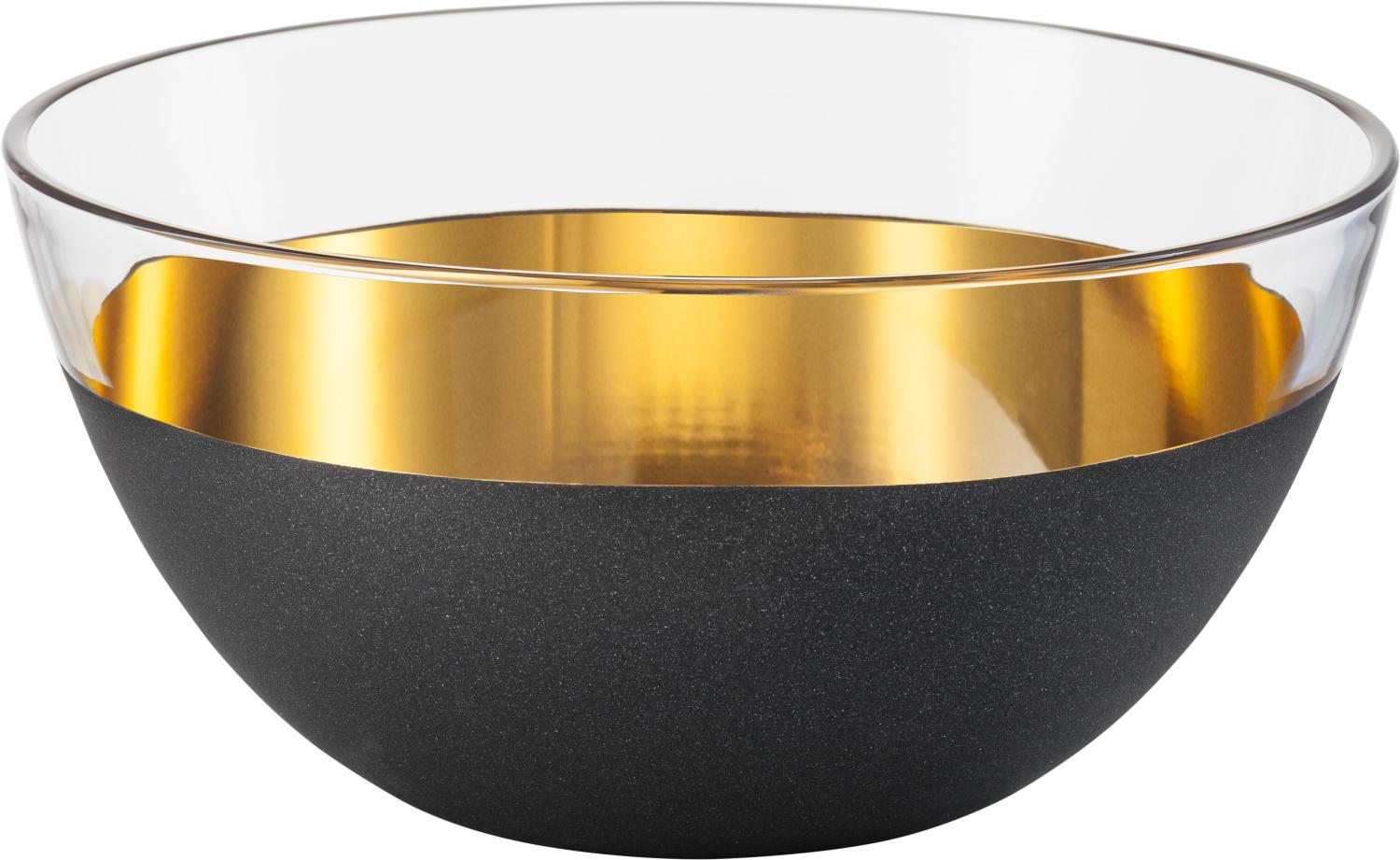 Eisch Schale Cosmo Gold, Salatschale, Dessertschale, Kristallglas, Schwarz, Gold, 24 cm, 70556724 Bild 1