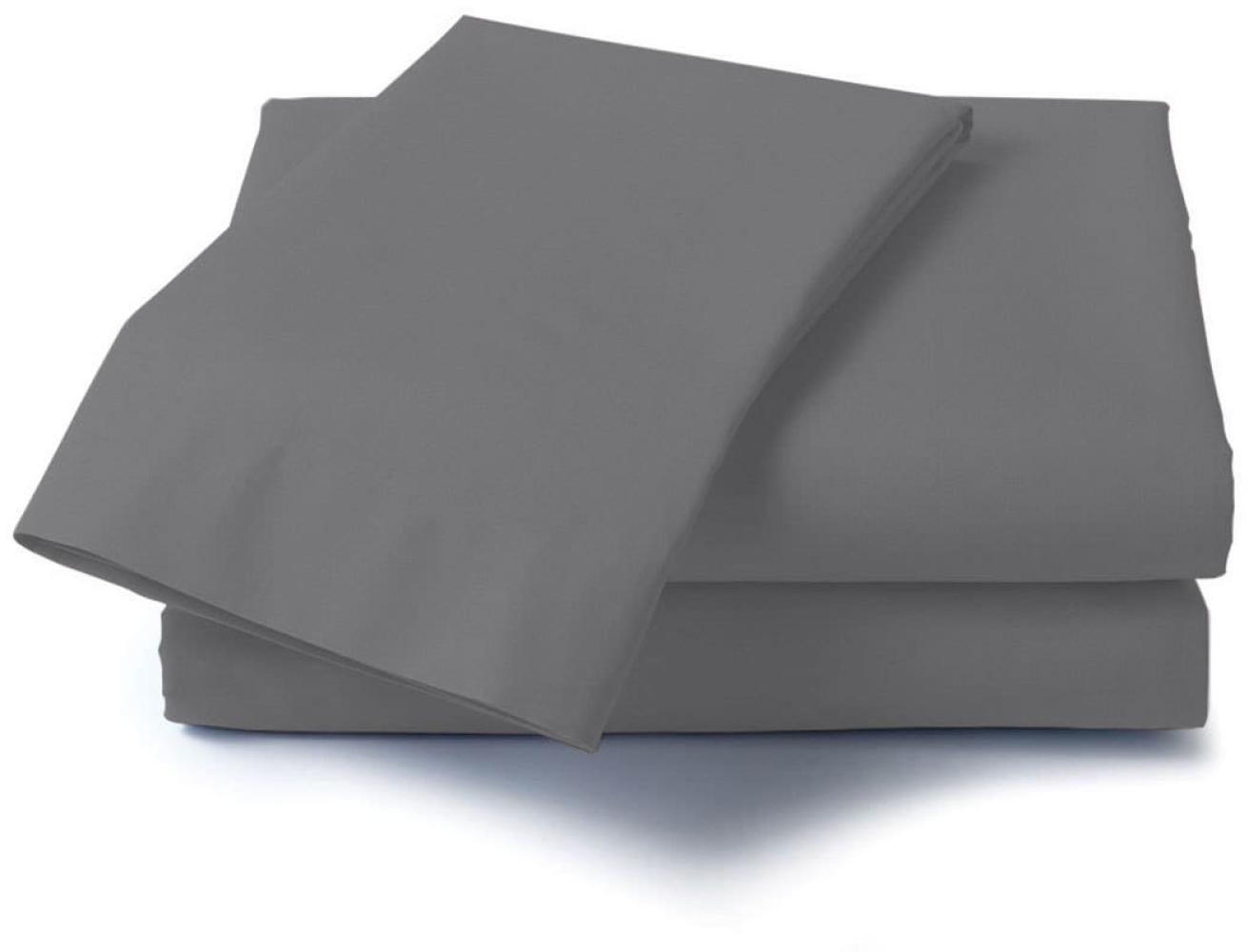 Schlafgut Betttuch in bewährter Haustuch Baumwolle Qualität | 150x250 cm | graphit Bild 1