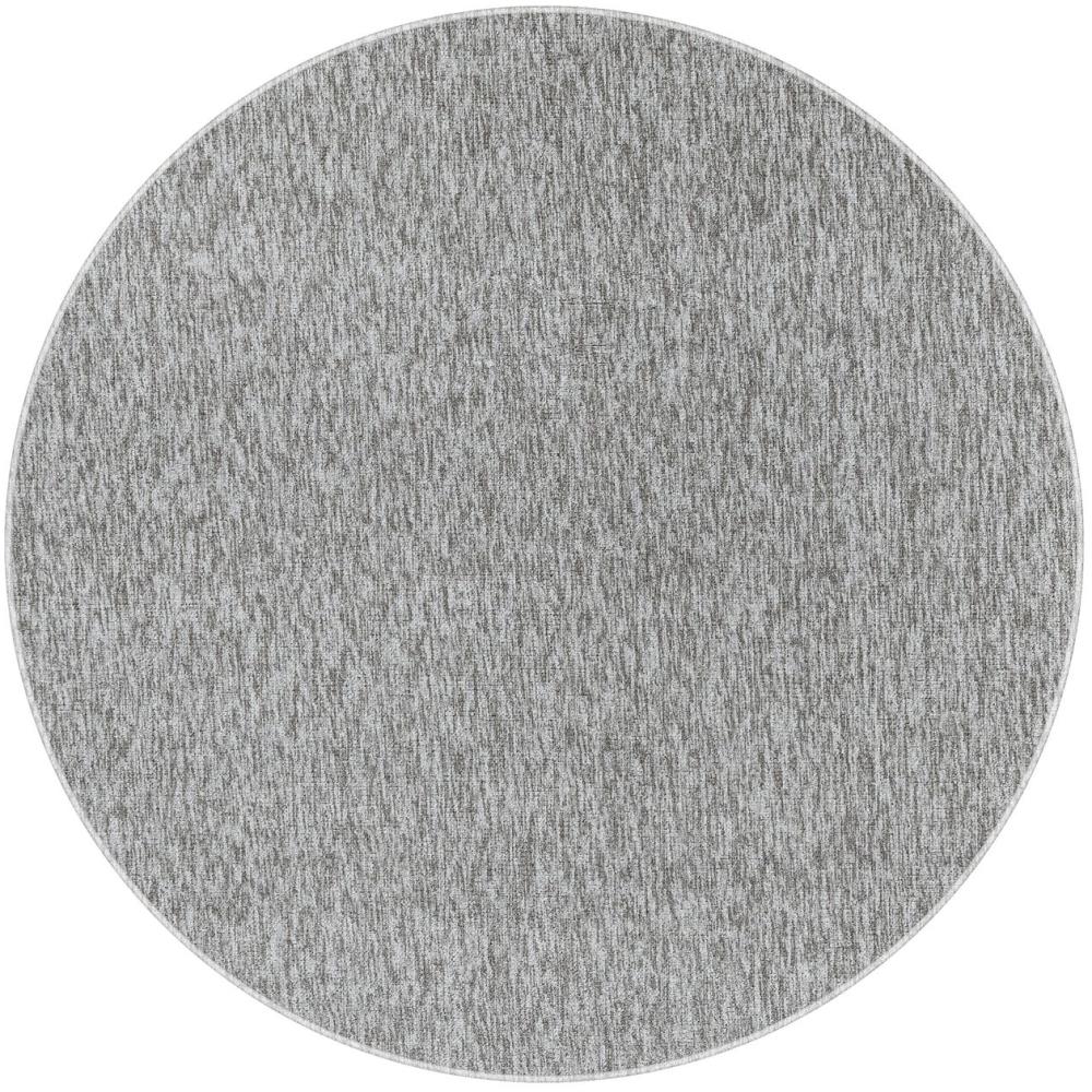 Kurzflor Teppich Neva rund - 120 cm Durchmesser - Hellgrau Bild 1