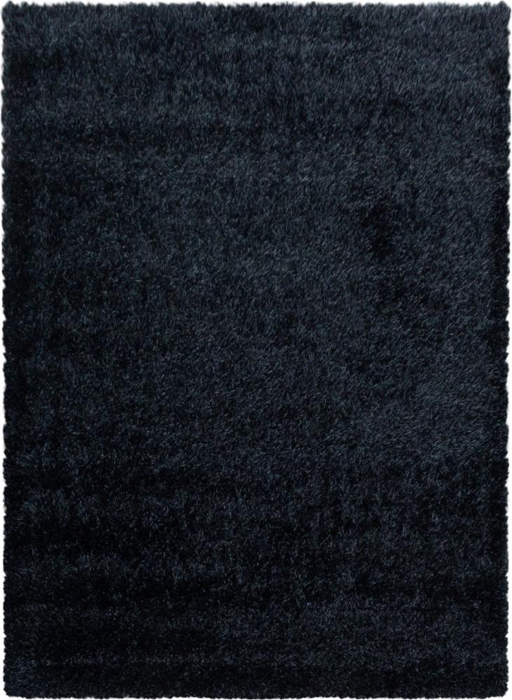Hochflor Teppich Baquoa Läufer - 80x150 cm - Schwarz Bild 1