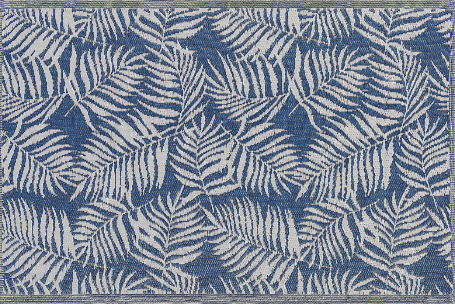 Outdoor Teppich blau 120 x 180 cm Palmenmuster Kurzflor KOTA Bild 1