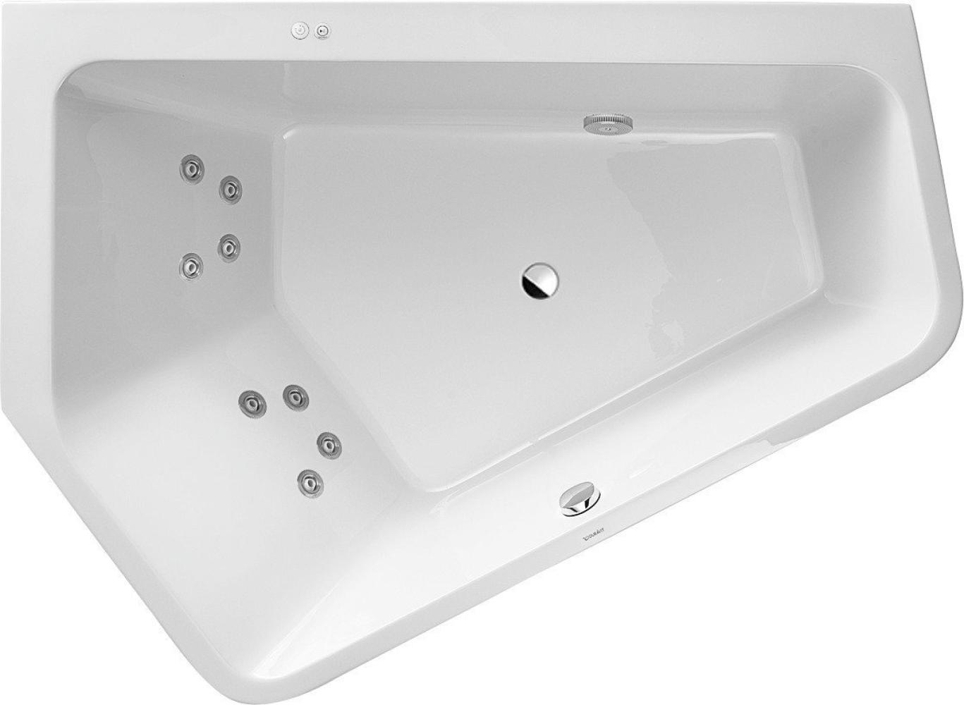 Duravit Whirlpool Paiova 5 1900x1400mm Einbauversion Ecke links, zwei unterschiedliche Rückenschrägen, Gestell, Ab- und Überlaufgarnitur, Jet-System - 760392000JS1000 Bild 1