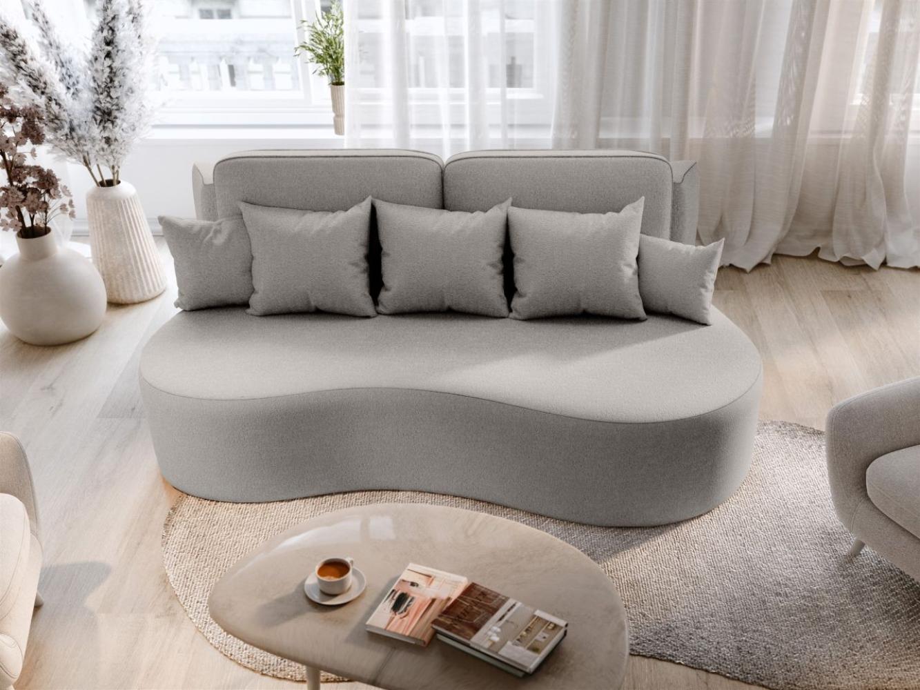 Schlafsofa Designersofa Sofa BIONA in Stoff Doha Grau Bild 1