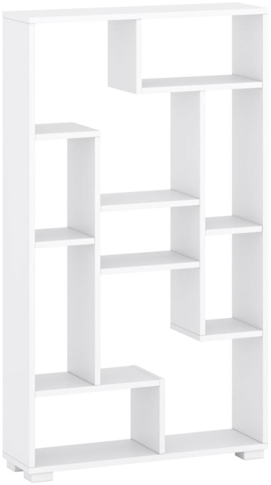 Bücherregal Split Raumteiler 70x20x120cm weiß Bild 1