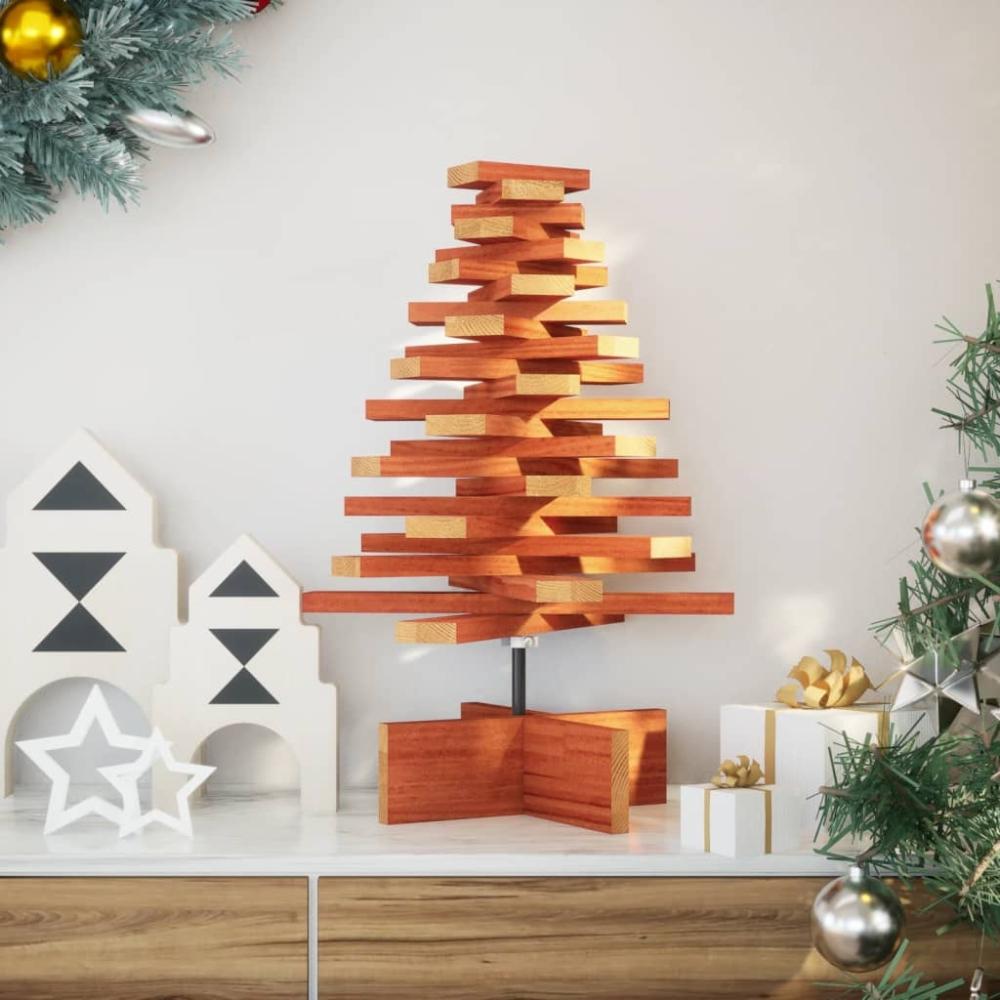 Weihnachtsbaum zum Schmücken Wachsbraun 60 cm Massivholz Kiefer 858200 Bild 1