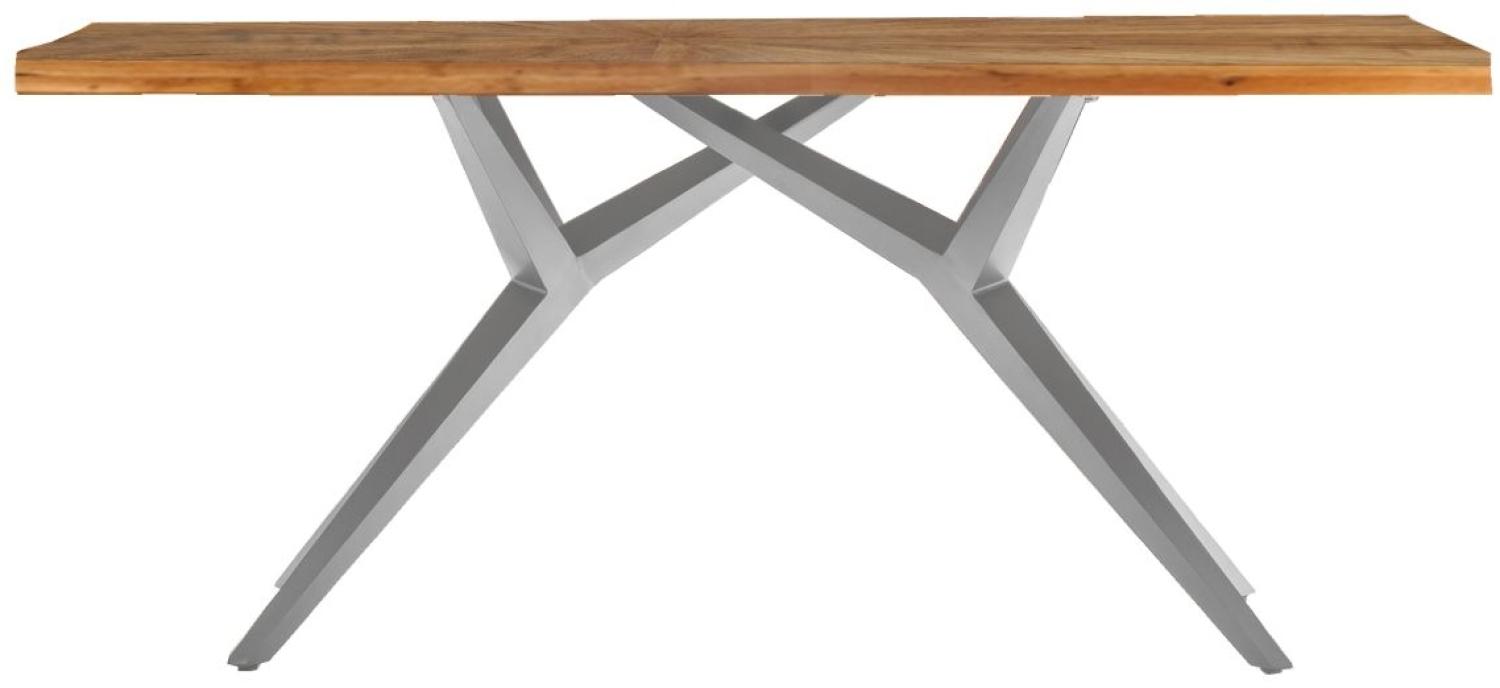 Tisch Tables & Co. Teak und Metall 160 x 90 x 76 cm Silber Bild 1