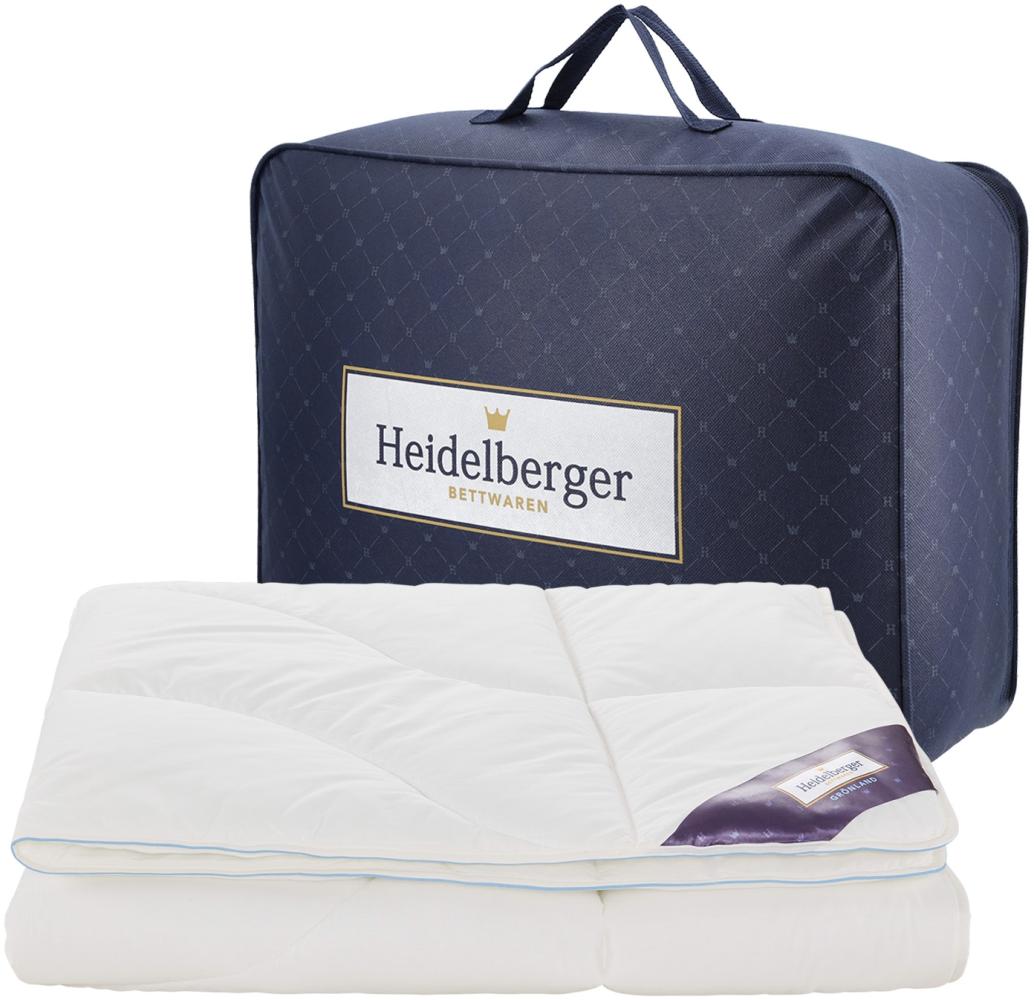 Heidelberger Bettwaren Premium Decke - Grönland | Ganzjahresdecke 200x200 cm | Schlafdecke mit Körperzonen-Steppung atmungsaktiv, hautfreundlich, hypoallergen Bild 1