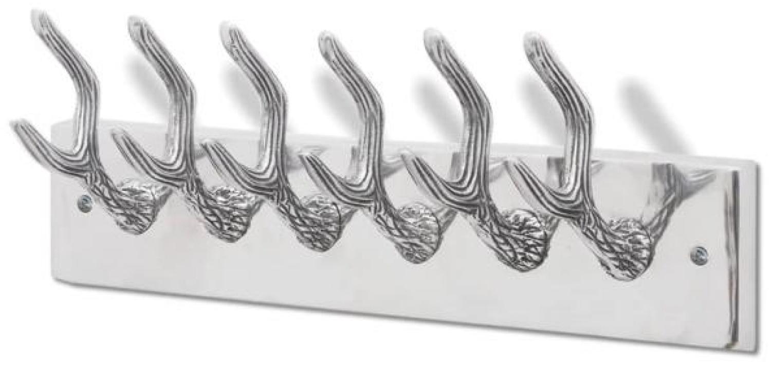 Aluminium Garderobenhaken Hakenleiste Hut-/Krawattenaufhänger Silber Bild 1