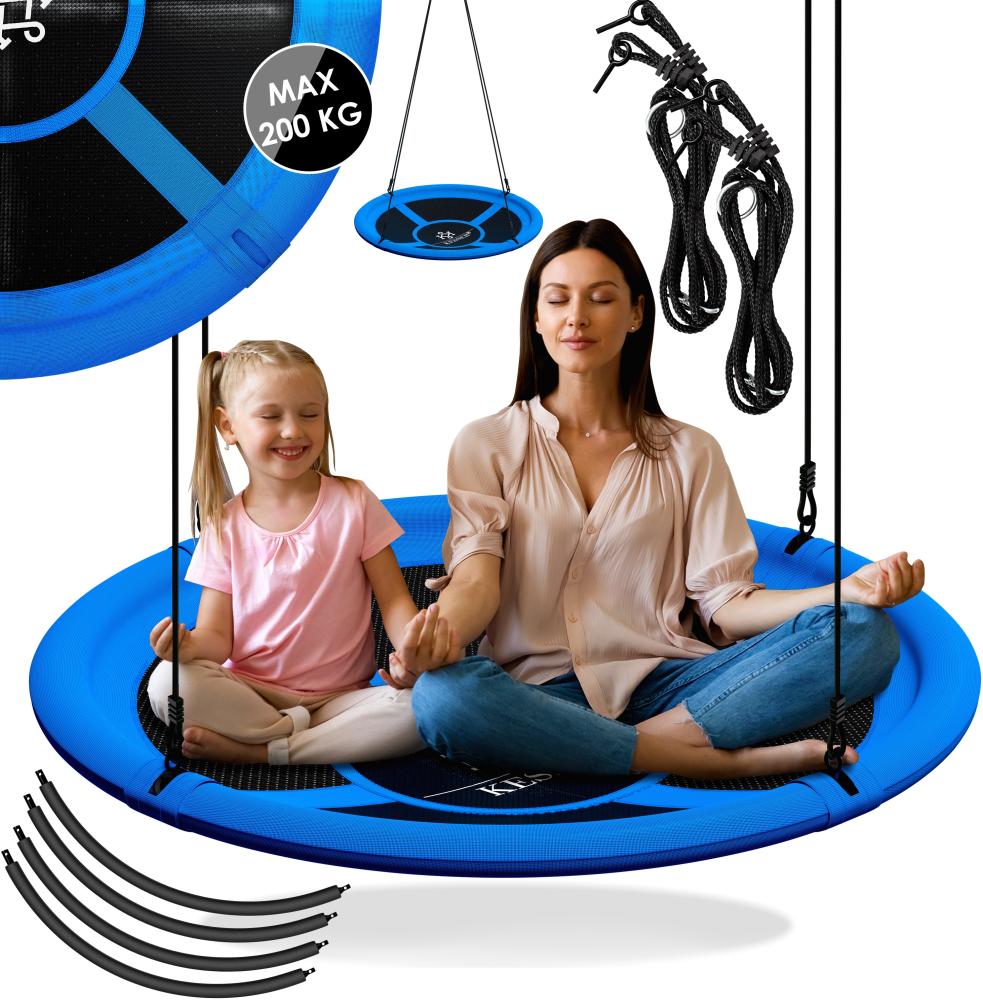 KESSER® Nestschaukel, verstellbar, Indoor - Outdoor-Schaukel für Kinder & Erwachsene, 60cm, Blau Bild 1