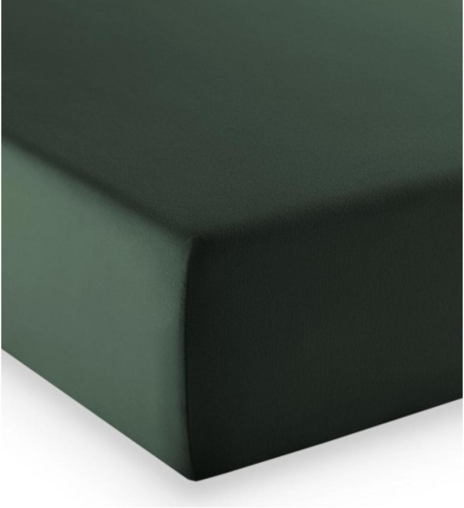Fleuresse Mako-Jersey-Spannlaken comfort Farbe jagdgrün 7060 Größe 150x200 cm Bild 1