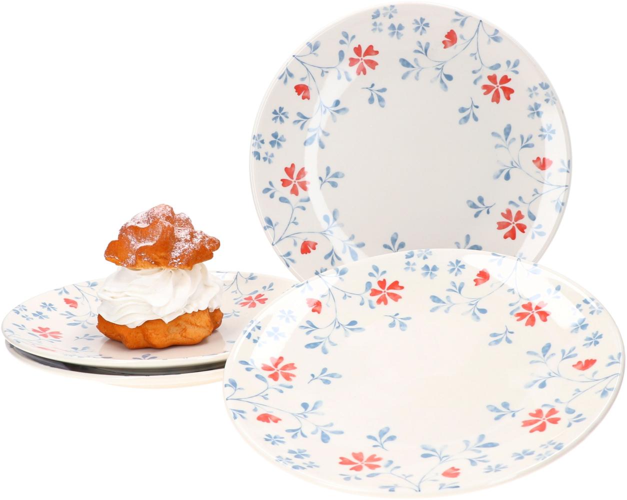 Ritzenhoff Julia Blume blau 4er Set Kuchenteller Dessertteller floral Blüten Bild 1