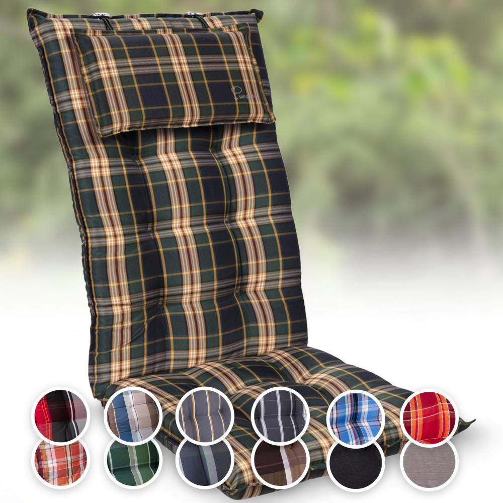 Sylt Polsterauflage Sesselauflage Kopfkissen Polyester 50x120x9cm Grün / Gelb Bild 1