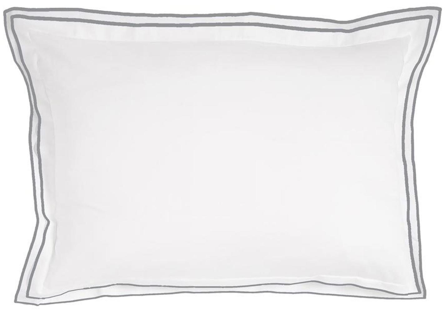 Traumschlaf Uni Kissenbezug White Collection Portofino | 40x60 cm | dark-grey Bild 1