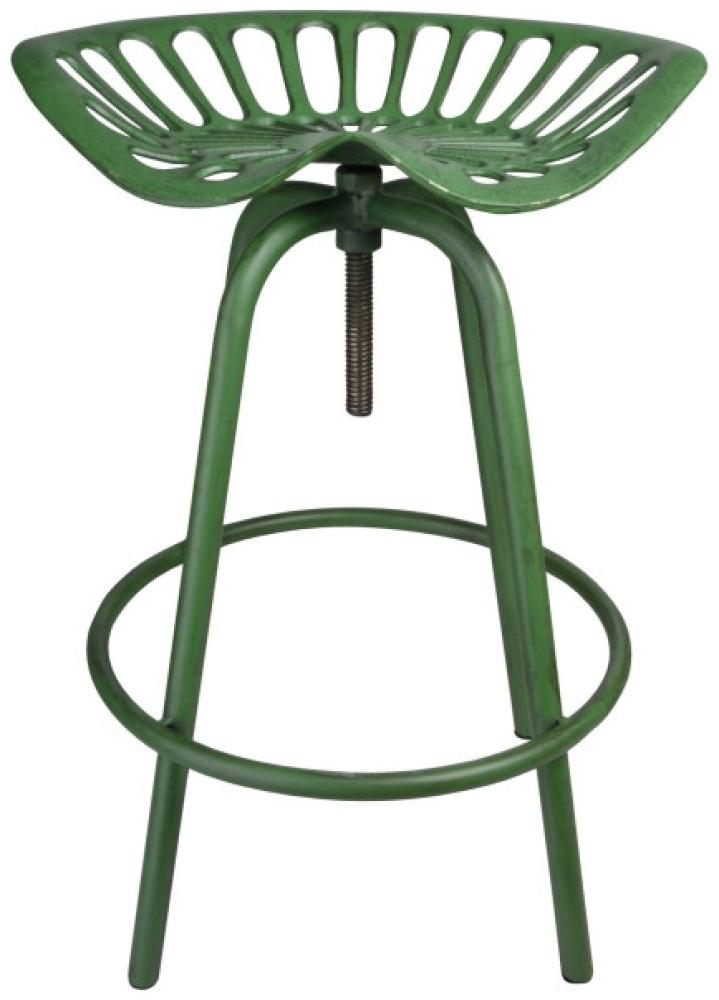 Esschert Design Traktorsitz, Gartenstuhl, Traktorstuhl, in grün, aus Gusseisen und Stahl, 50,0 x 46,5 x 69,7 cm Bild 1
