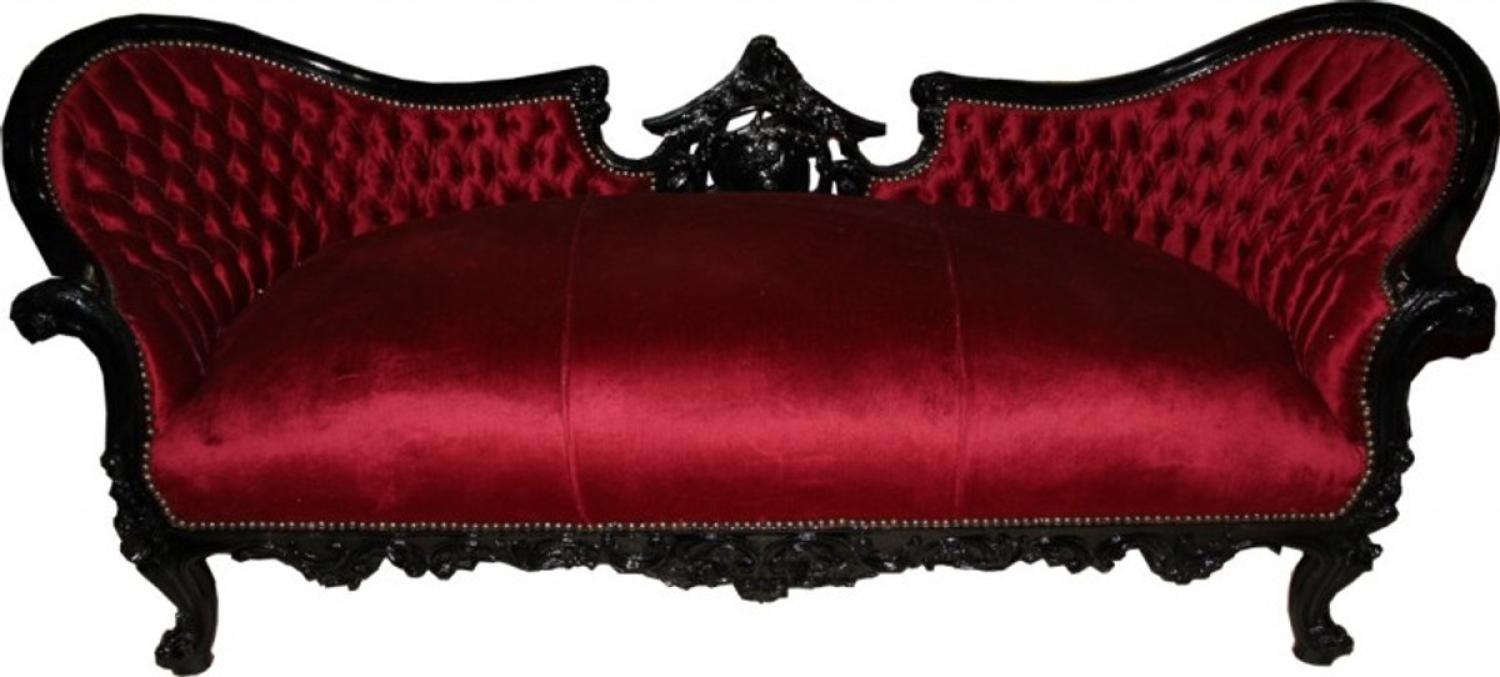 Casa Padrino Barock Sofa Vampire Bordeaux / Schwarz Bild 1