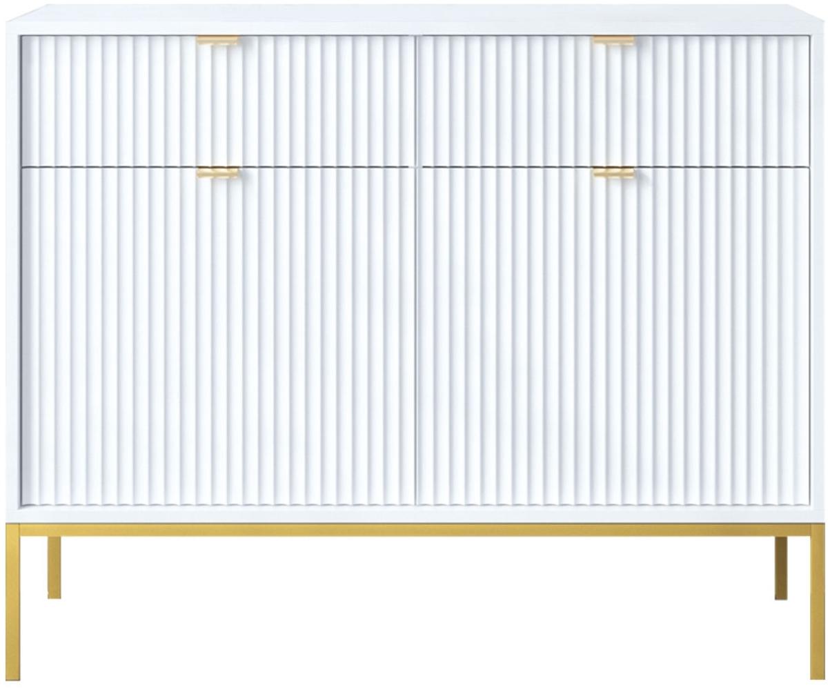Kombikommode Sivone Gold KSZ104 (Farbe: Weiß) Bild 1