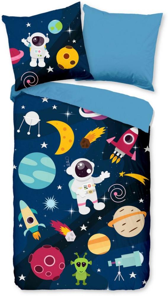 PURE luxury collection Kinderbettwäsche Planets, Microfaser, 2 teilig, Trocknet schnell Bild 1