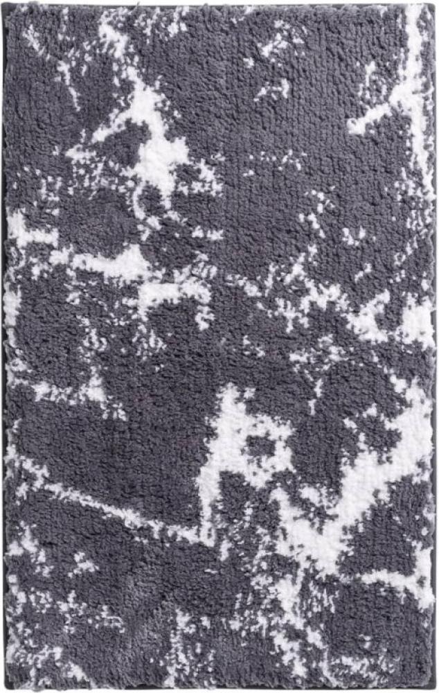 RIDDER Badteppich Marmor Grau-Weiß 90 x 60 cm Bild 1