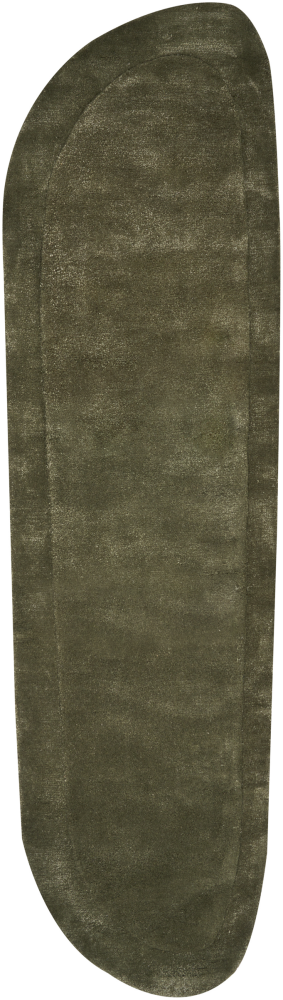 Teppich Viskose dunkelgrün 80 x 250 cm Kurzflor BERANI Bild 1