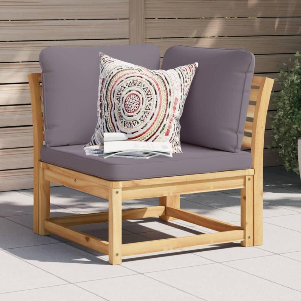 vidaXL Garten-Ecksofa mit Kissen 73x73x65 cm Massivholz Akazie Bild 1