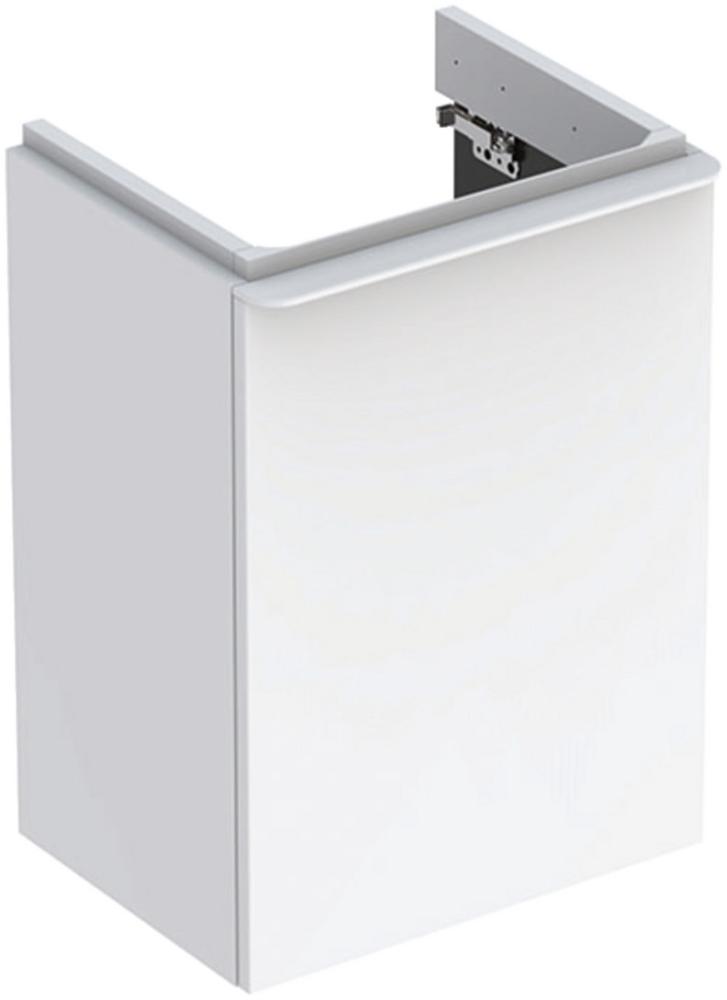 Geberit SMYLE SQUARE Waschbeckenunterschrank 44,2 cm breit, Türanschlag rechts, Weiß Bild 1