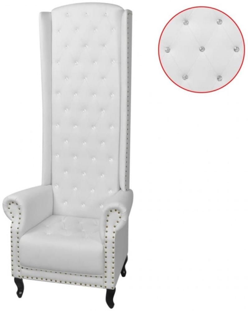Hochlehner-Sessel Weiß Kunstleder Bild 1