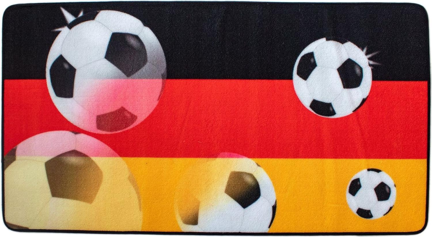 Fussball Teppich 125 x 67 cm Deutschlandflagge Bild 1