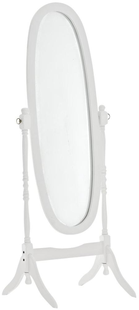 Mila Möbel Standspiegel Cora oval : Farbe - Weiss Bild 1