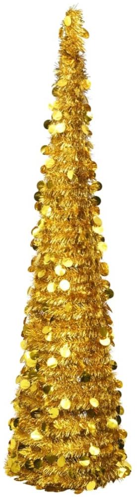 vidaXL Künstlicher Pop-Up-Weihnachtsbaum Golden 180 cm PET Bild 1