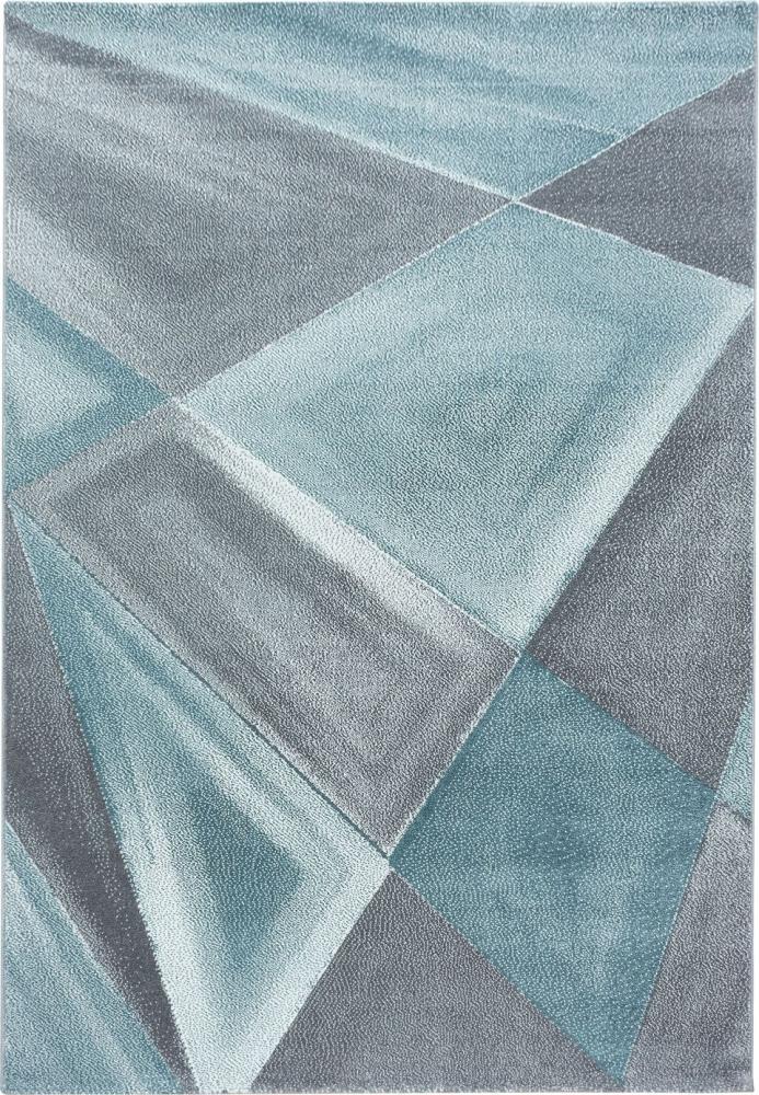 Kurzflor Teppich Balia rechteckig - 240x340 cm - Blau Bild 1