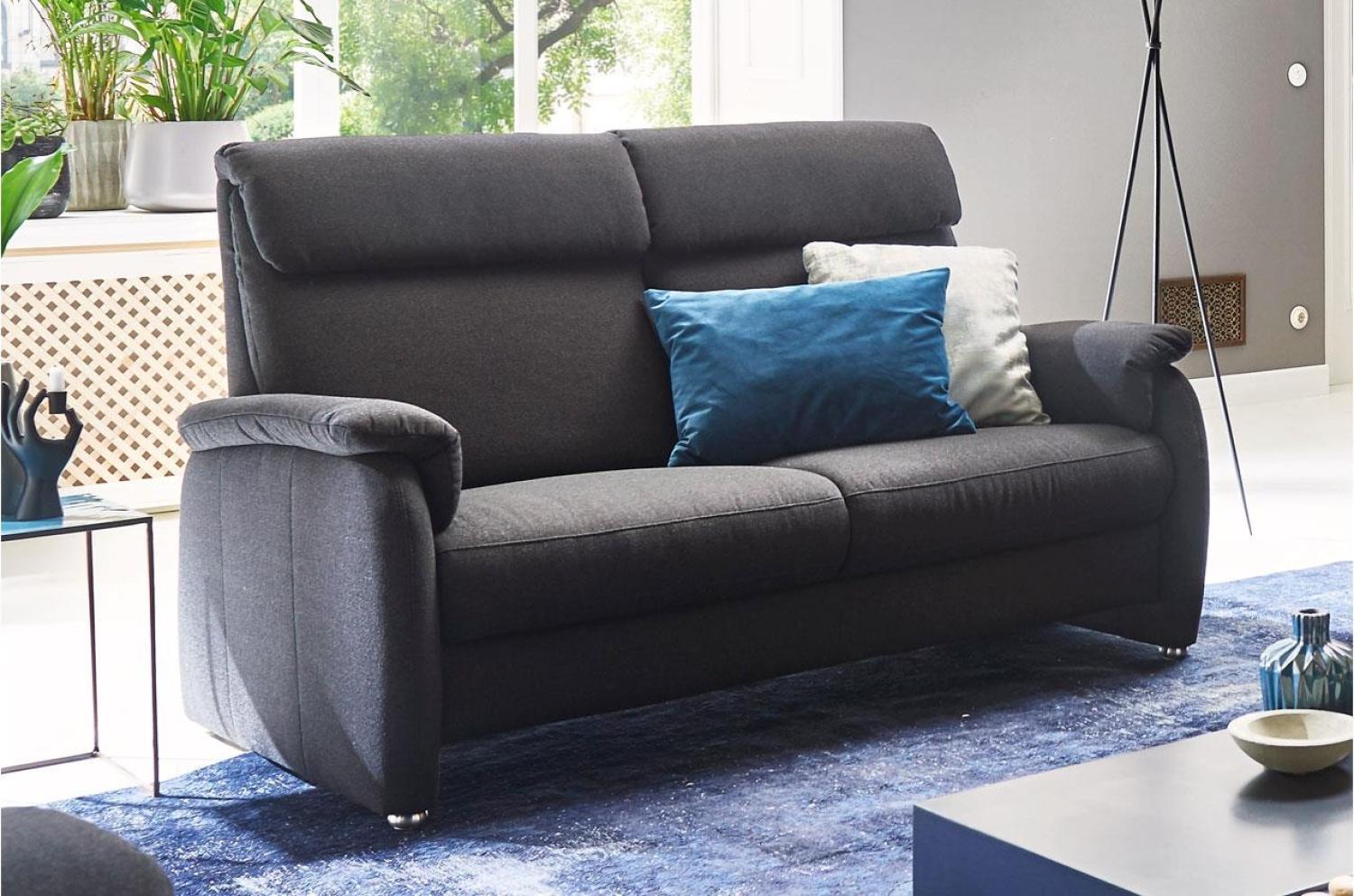 Sofa 2,5-Sitzer FABIO Couch Stoff anthrazit Federkern 178 cm Bild 1