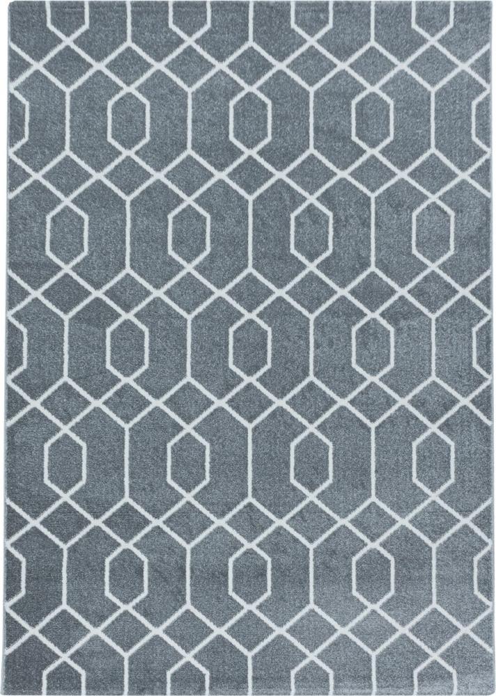 Kurzflor Teppich Elisa Läufer - 80x150 cm - Grau Bild 1