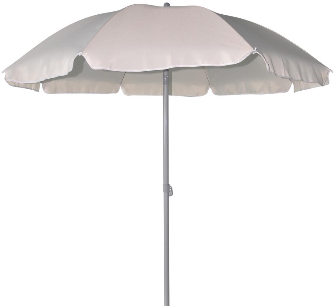 TrendLine Sonnenschirm creme Ø 180 cm UV-Schutz: 60+ Sonnenschutz Strandschirm Bild 1