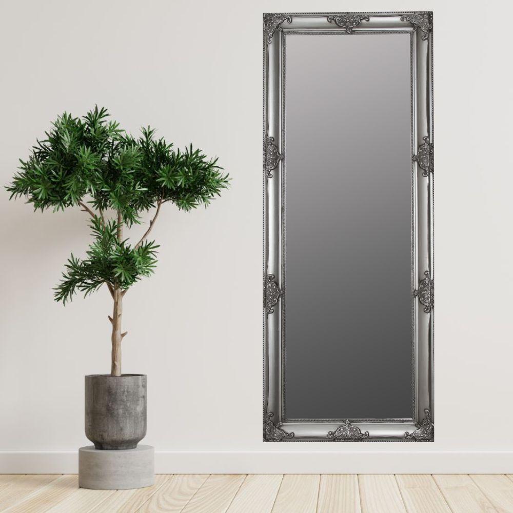 Stilvoller Spiegel GRANDE 150x60cm antik-silber Barockstil Facette Holzrahmen Bild 1