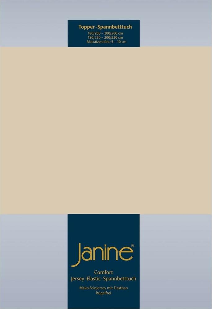 Janine Topper Spannbetttuch TOPPER Elastic-Jersey sand 5001-29 200x200 Bild 1