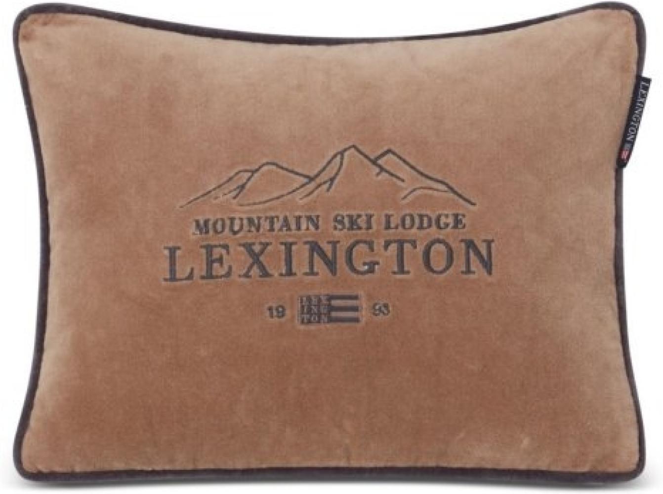 LEXINGTON Kissen Ski Lodge Organic Cotton Velvet Beige Gray (30x40) 12344101-2721-SH10 Bild 1