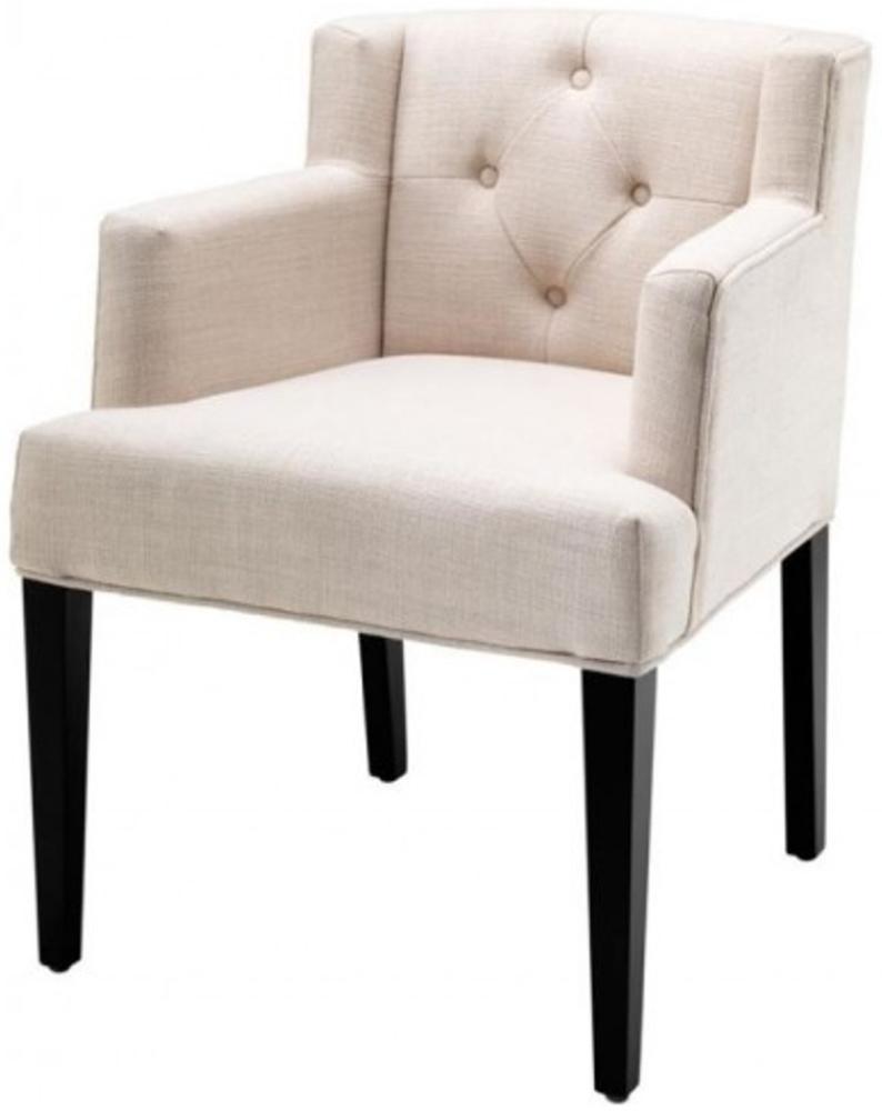Casa Padrino Luxus Stuhl mit Armlehne - Luxus Stuhl Möbel Bild 1