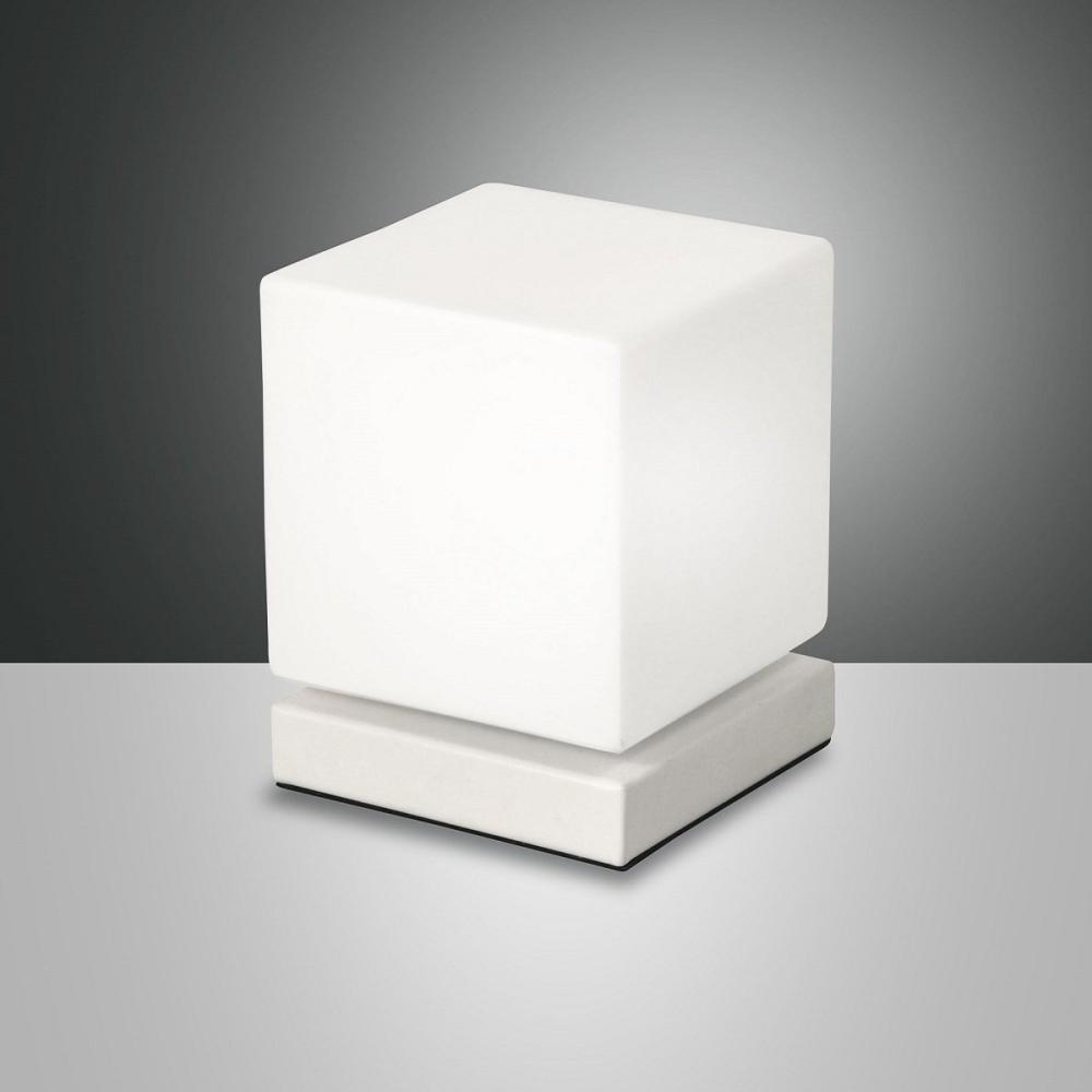 FABAS LUCE No. 3407-30-102 LED Tischleuchte Brenta weiß 14 cm Touchdimmer Bild 1