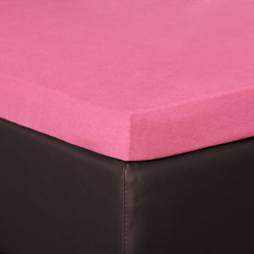 BettwarenShop Topper Spannbettlaken Hausmarke | 180x200 - 200x220 cm | pink Bild 1